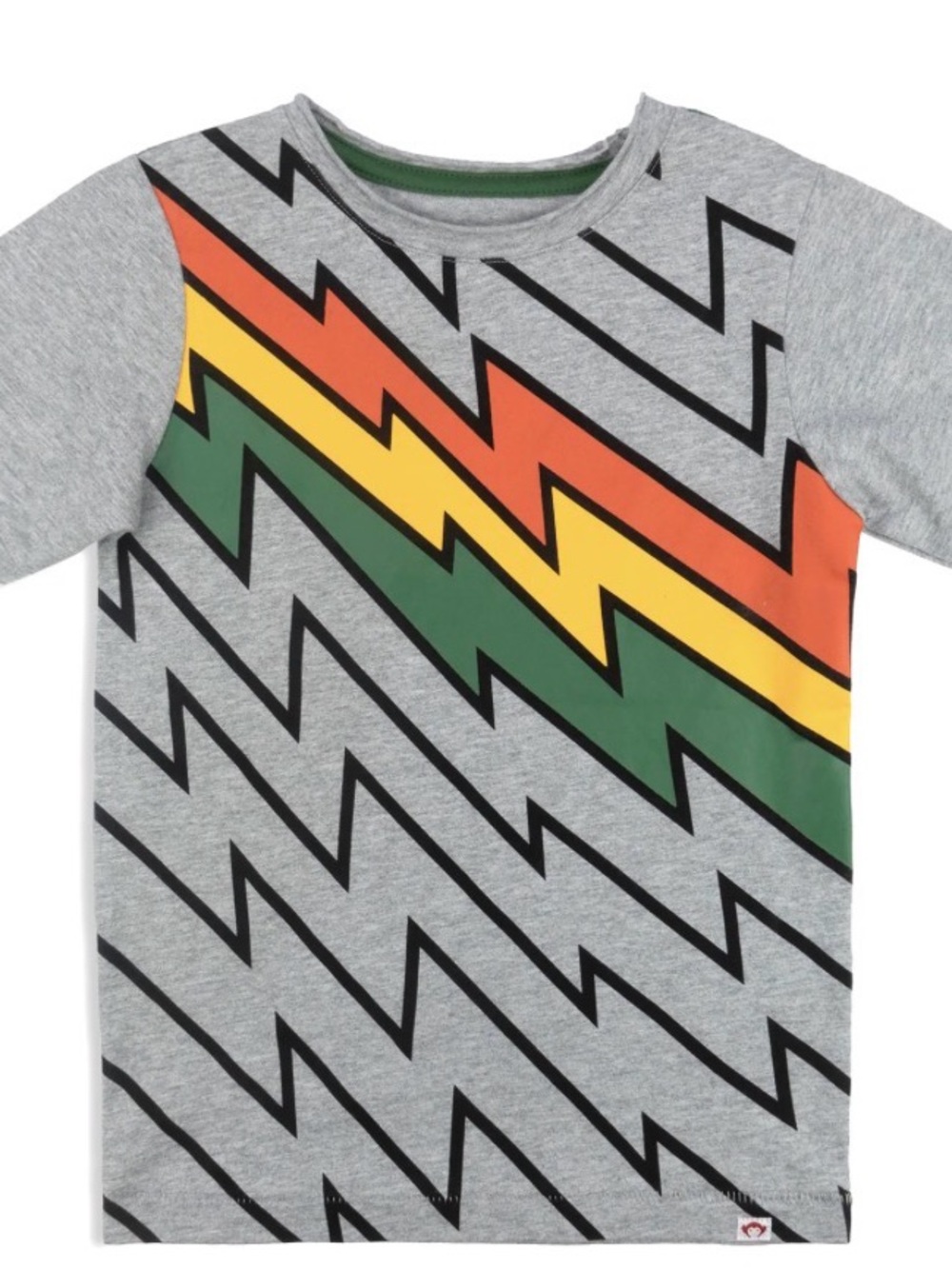 Appaman Boys Electrifying Zig Zag Graphic Tee Gray 2T